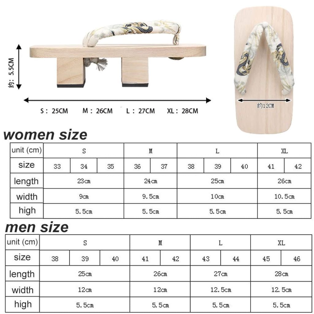 A geta sandals sizing chart for foot width helpful guide men