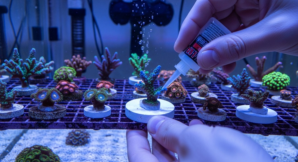 What is the best surface for mounting coral frags