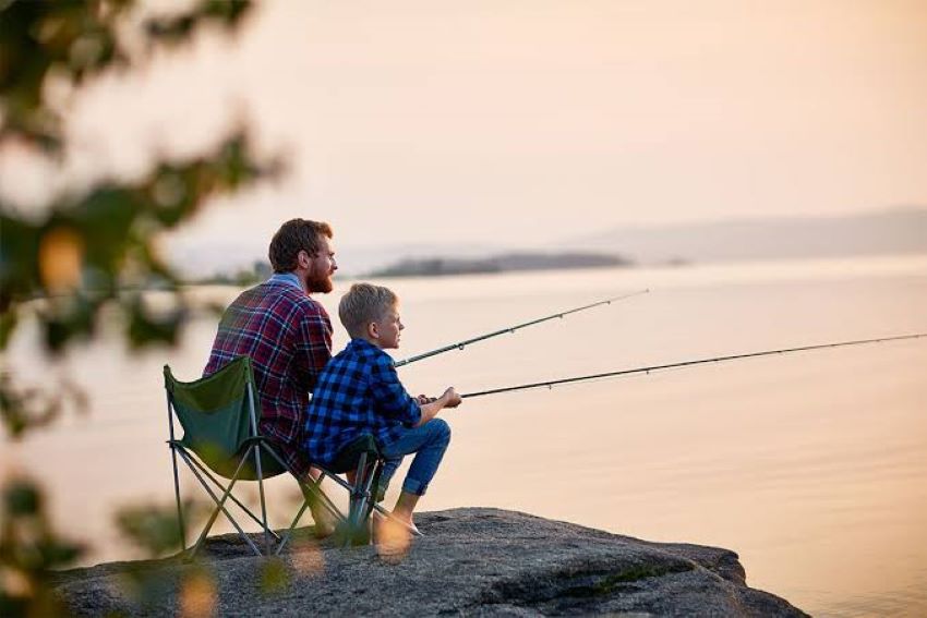 Kids fishing rod and reel combo ready for beginner anglers
